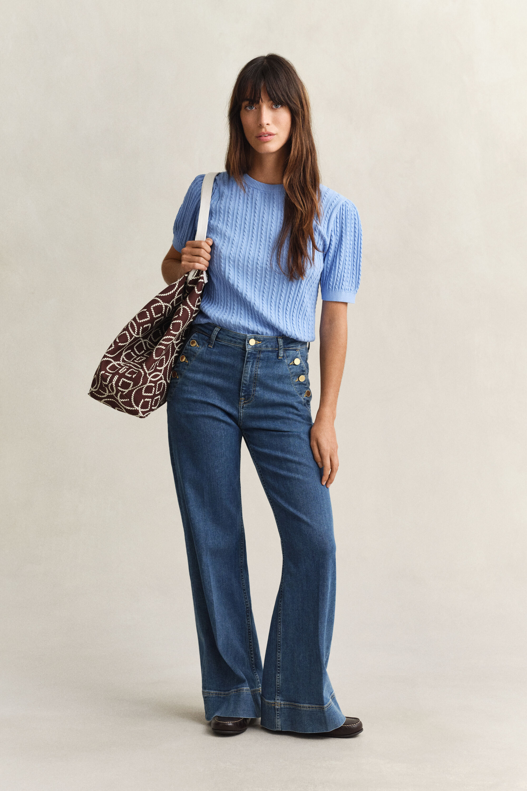 Camisola de manga curta em algodão