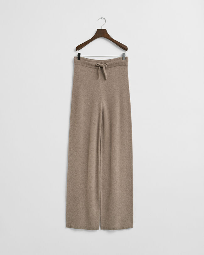 Calças em malha de lã