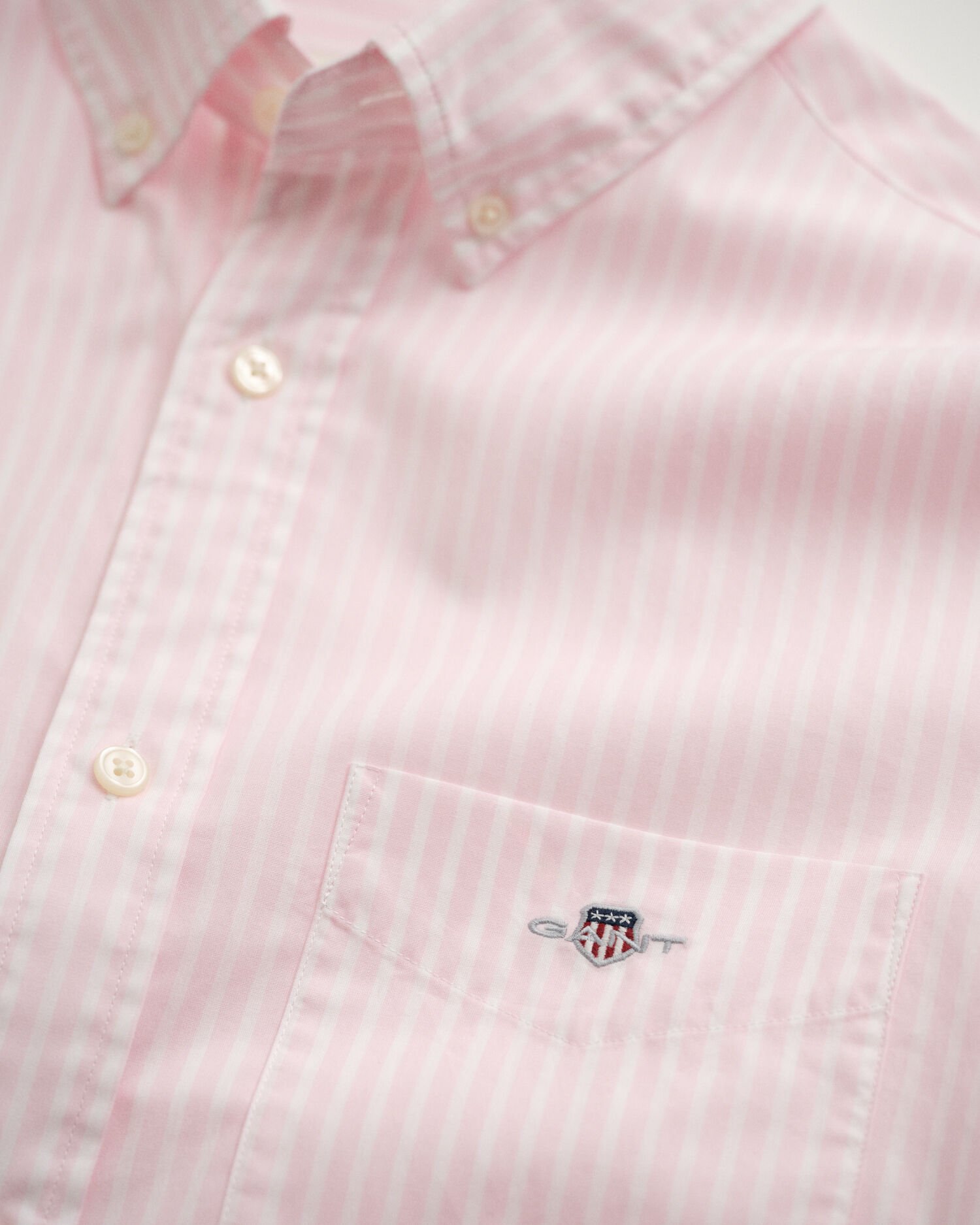 Camisa em popelina às riscas Classic