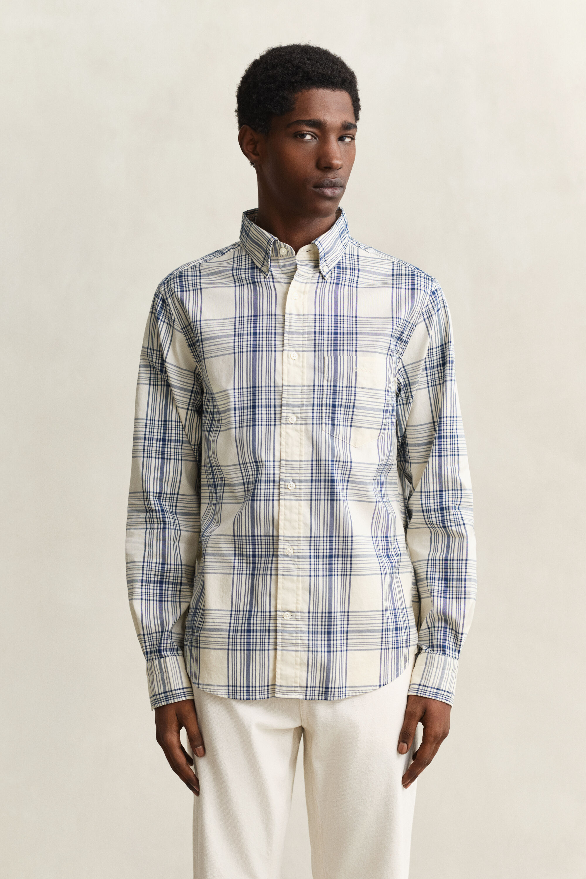 Camisa com padrão de xadrez Dreamy Oxford regular fit
