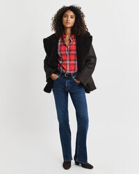 Camisa de flanela com padrão de xadrez relaxed fit