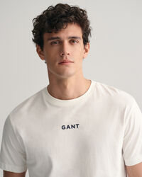 T-shirt com pequeno log&oacute;tipo GANT Contrast