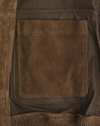 Casaco de aviador em camurça