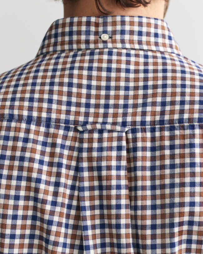 Camisa em sarja leve Gingham regular fit