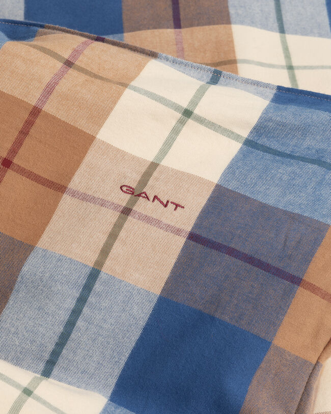 Edredão individual em flanela com padrão de xadrez