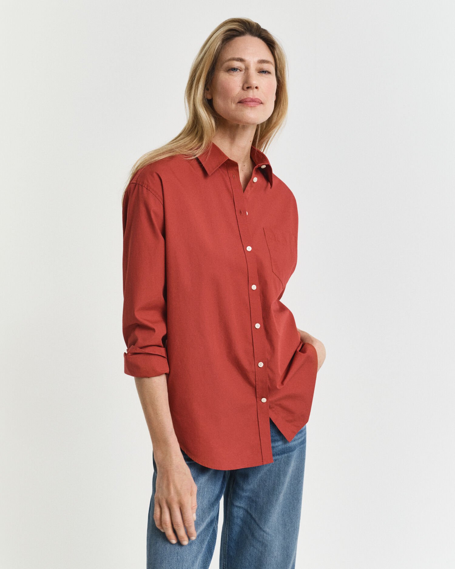 Camisa em popelina Classic relaxed fit