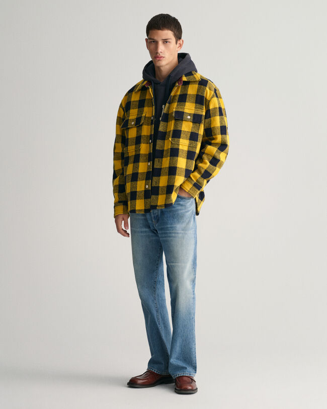 Sobrecamisa Buffalo em mistura de l&atilde;