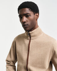 Casaco de malha com fecho de correr Sacker Rib