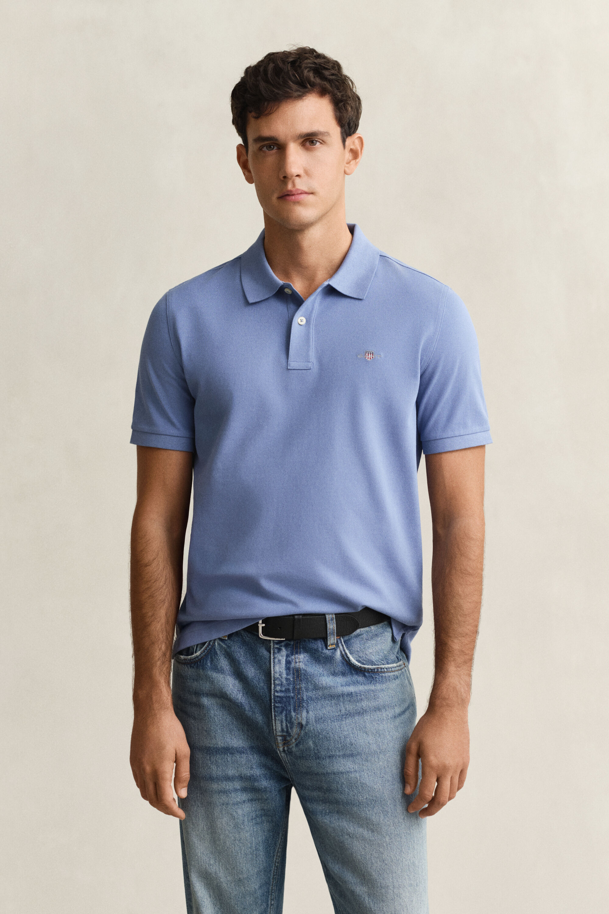 Polo em algodão piqué Shield regular fit