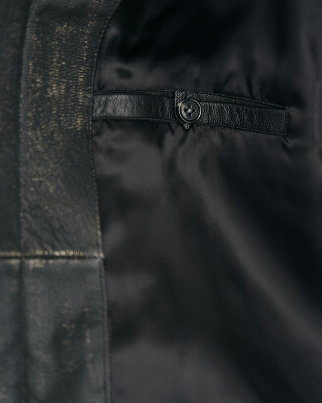 Blusão em pele Moto