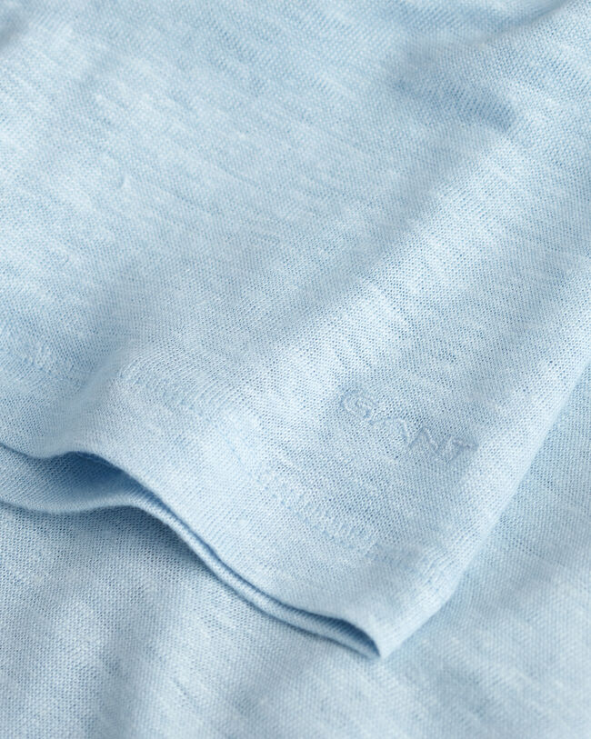 T-shirt em linho com decote em V