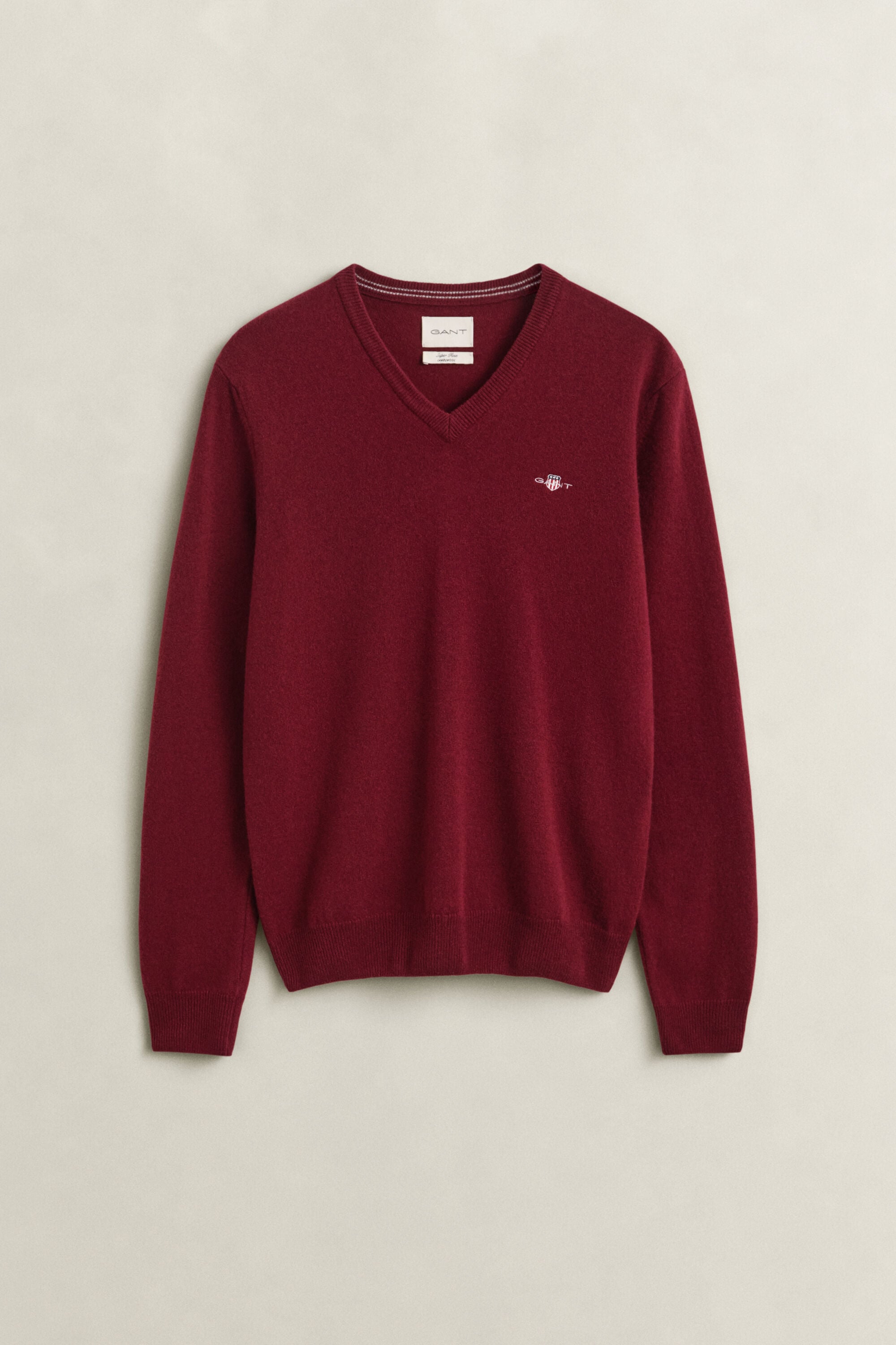 Pullover com decote em V em lã