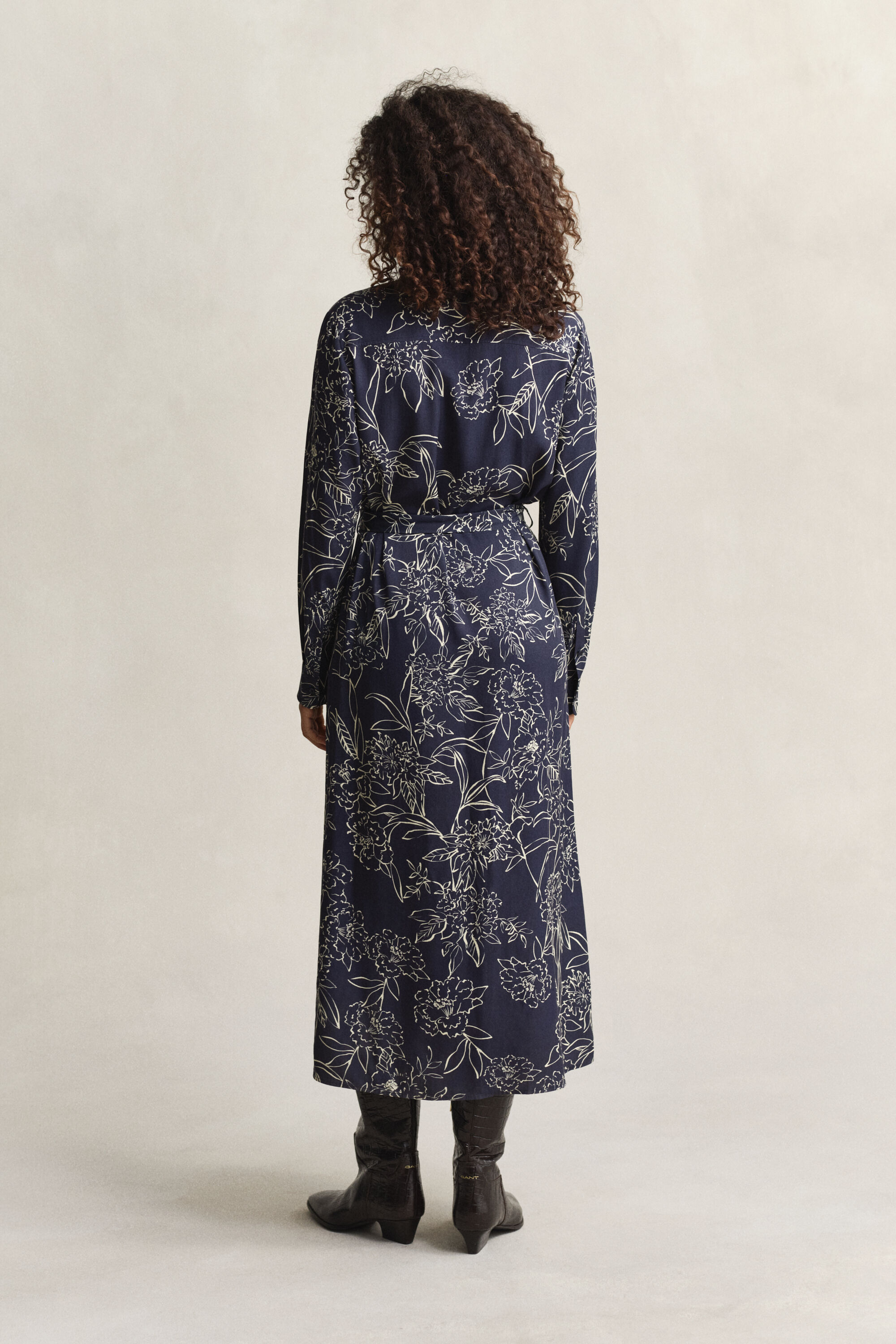 Vestido-camisa com estampado Floral