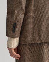 Blazer de fato com padrão de xadrez Houndstooth