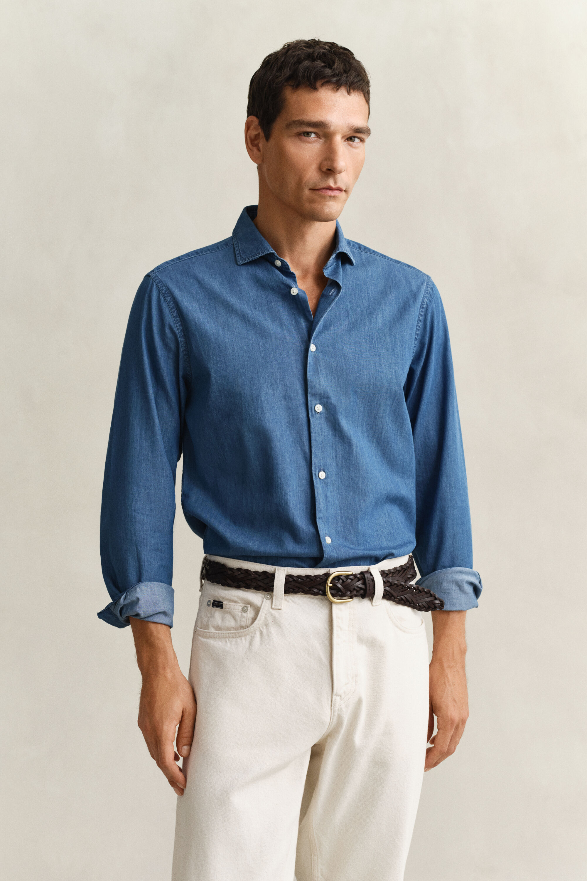 Camisa de sarja Indigo