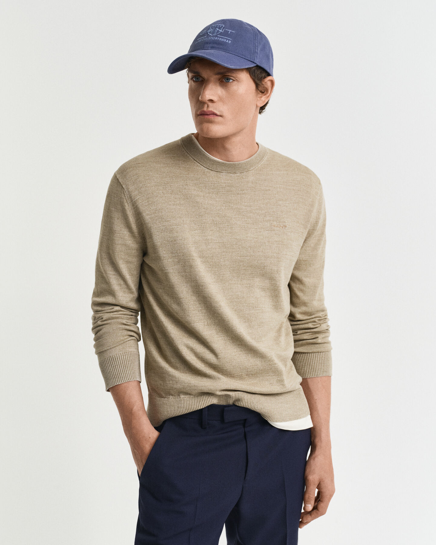 Sweatshirt com decote redondo Sunfaded