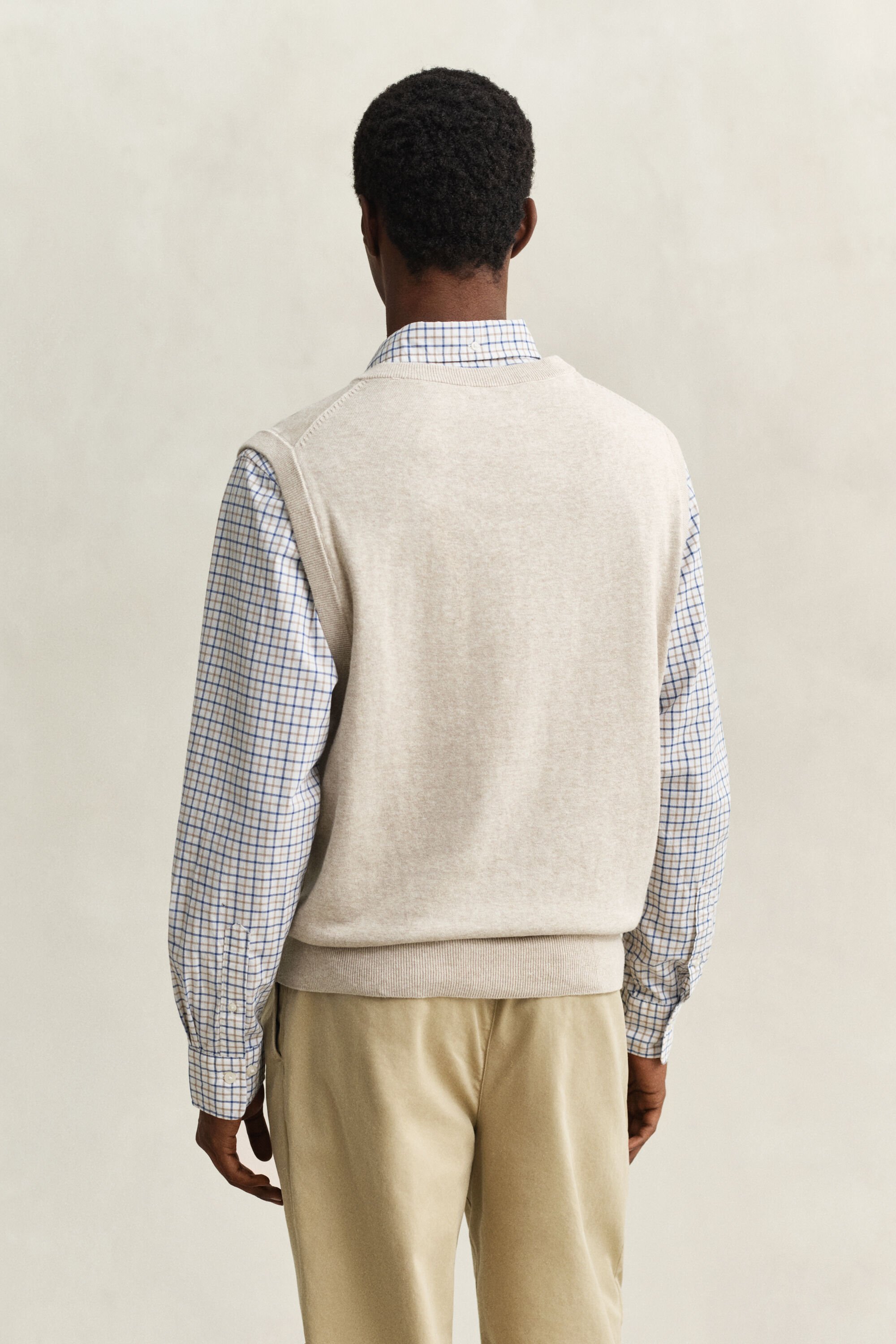 Pulover sem mangas em algodão clássico