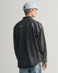 Camisa de ganga Heavy Washed oversized