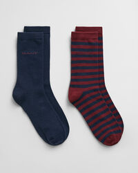 Pack de dois pares de meias &agrave;s riscas Teens