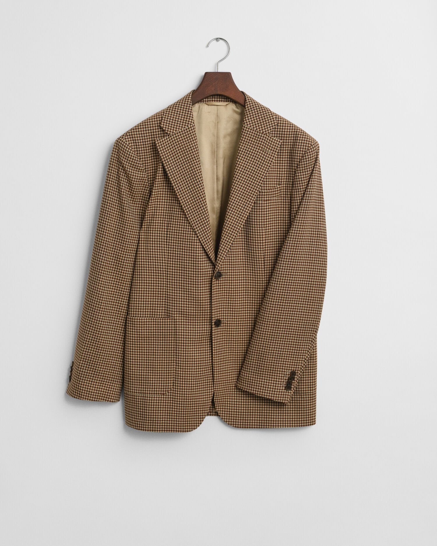 Blazer com padrão de xadrez Gingham relaxed fit