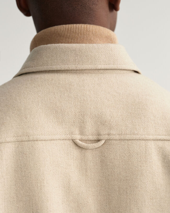 Sobrecamisa em mistura de l&atilde;