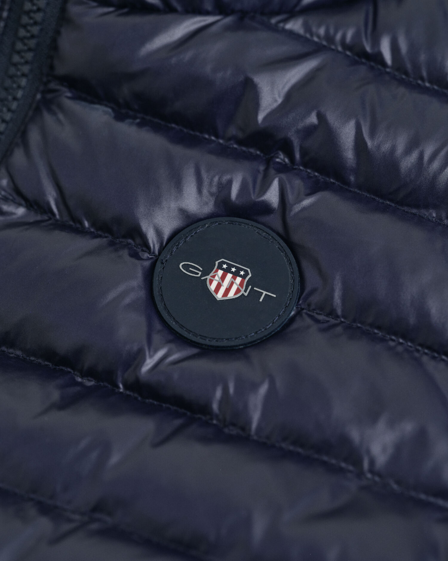 Colete de penas acolchoado leve e brilhante Kids