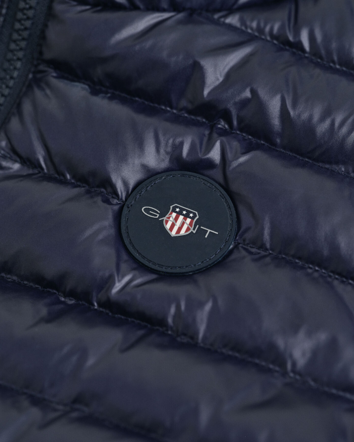 Colete de penas acolchoado leve e brilhante Kids