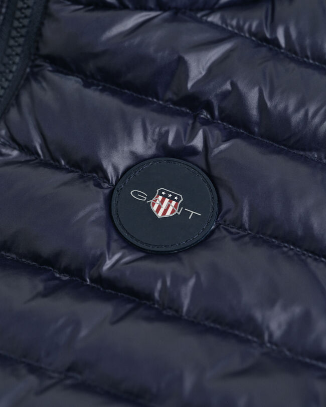 Colete de penas acolchoado leve e brilhante Kids