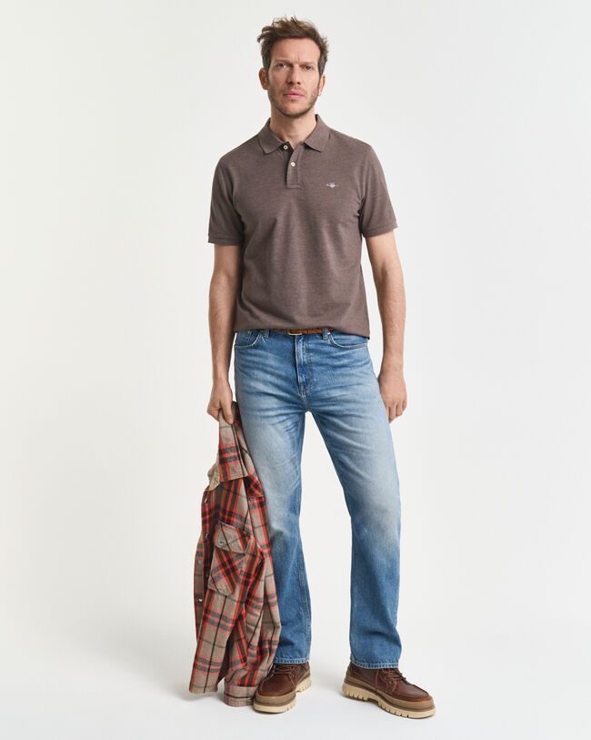 Polo em algodão piqué Shield regular fit