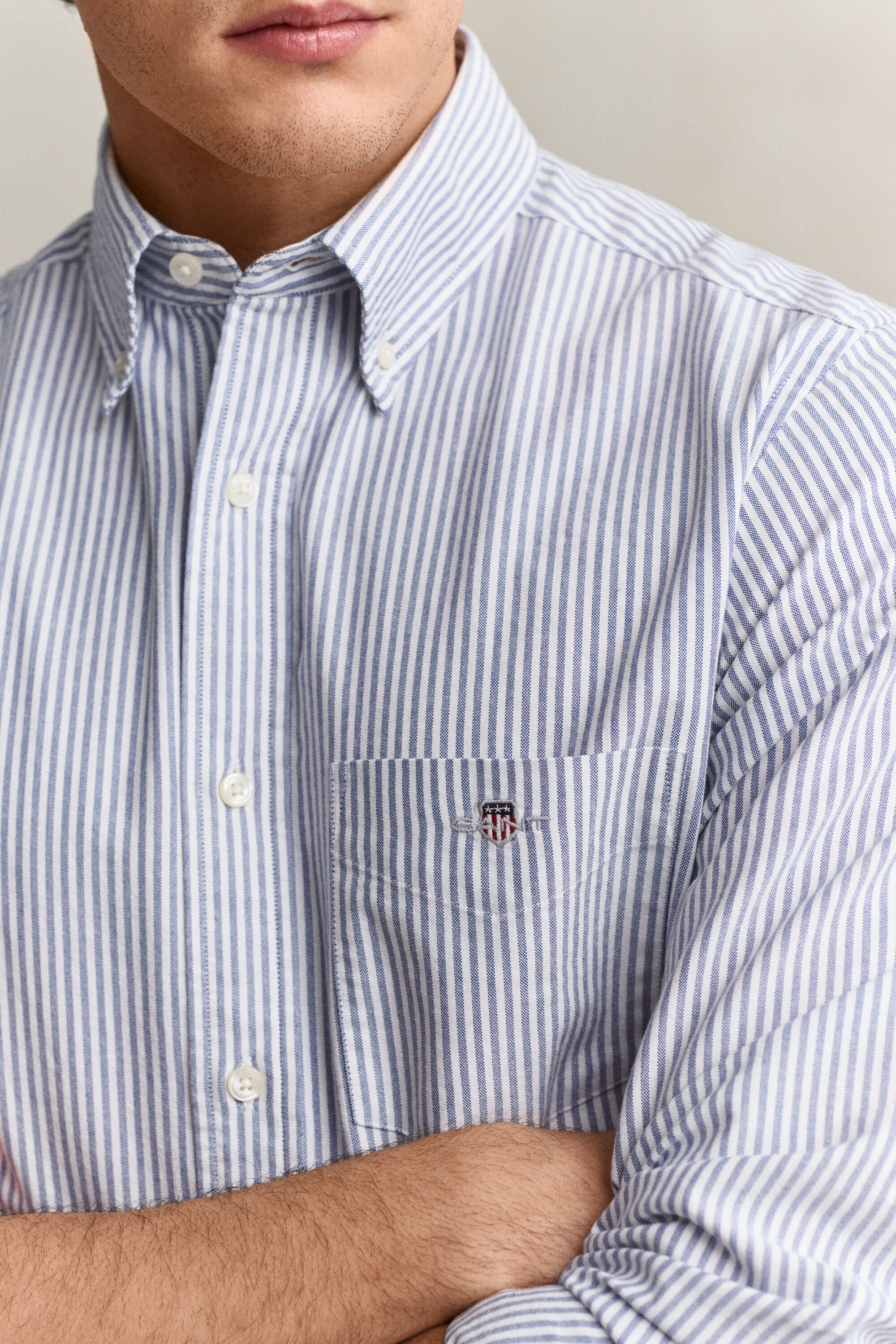 Camisa Oxford às riscas Classic regular fit