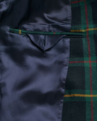 Blazer de fato com padrão de xadrez regular fit