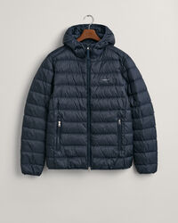 Blusão de penas com capuz leve