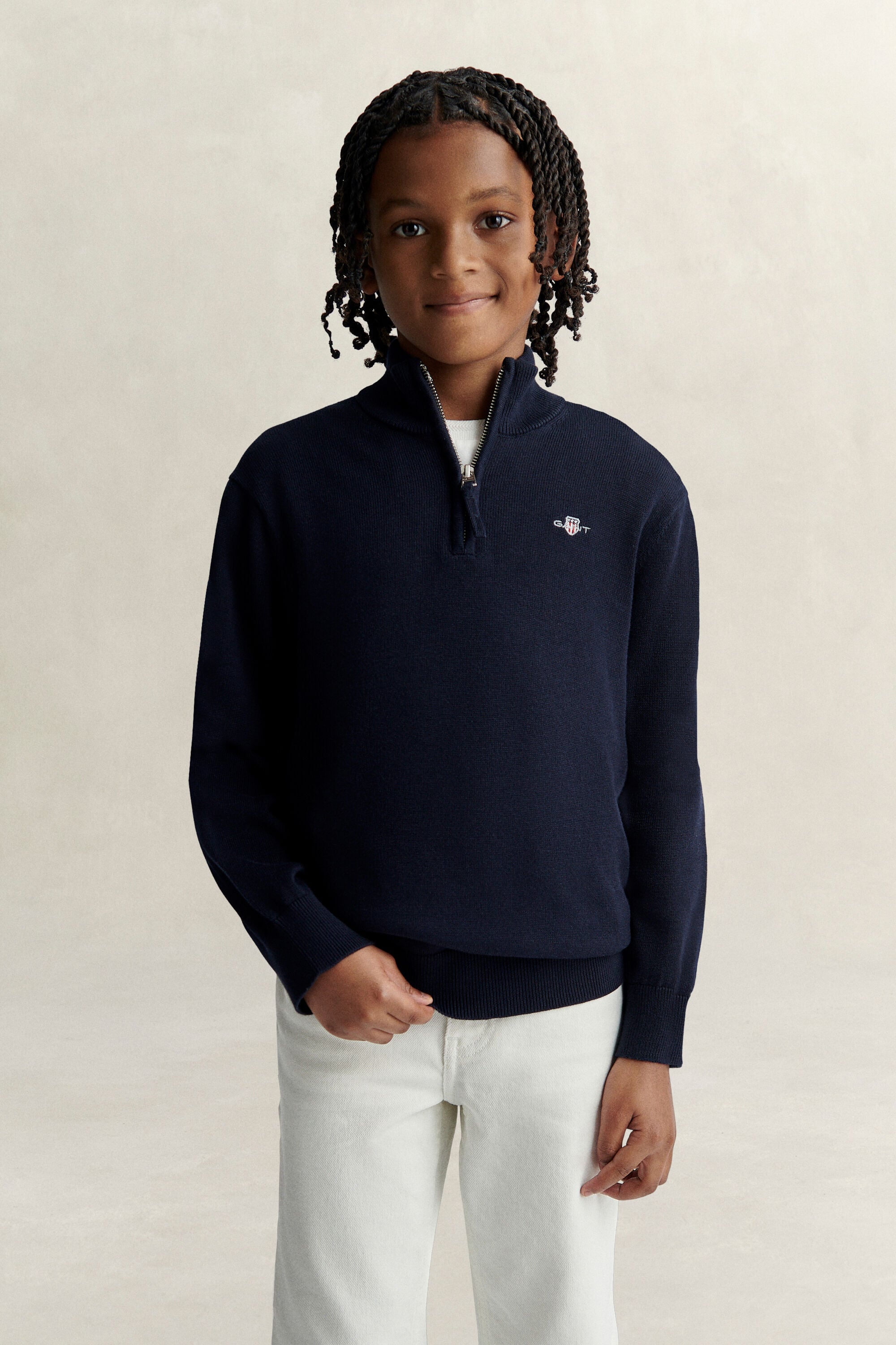 Camisola de malha com meio fecho de correr Shield Teen Boys