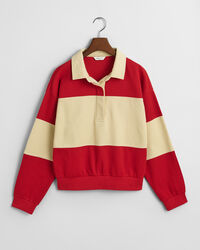 Rugger em algodão piqué com bloco de cor texturizado