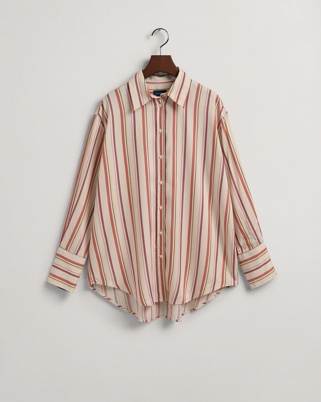 Camisa às riscas relaxed fit