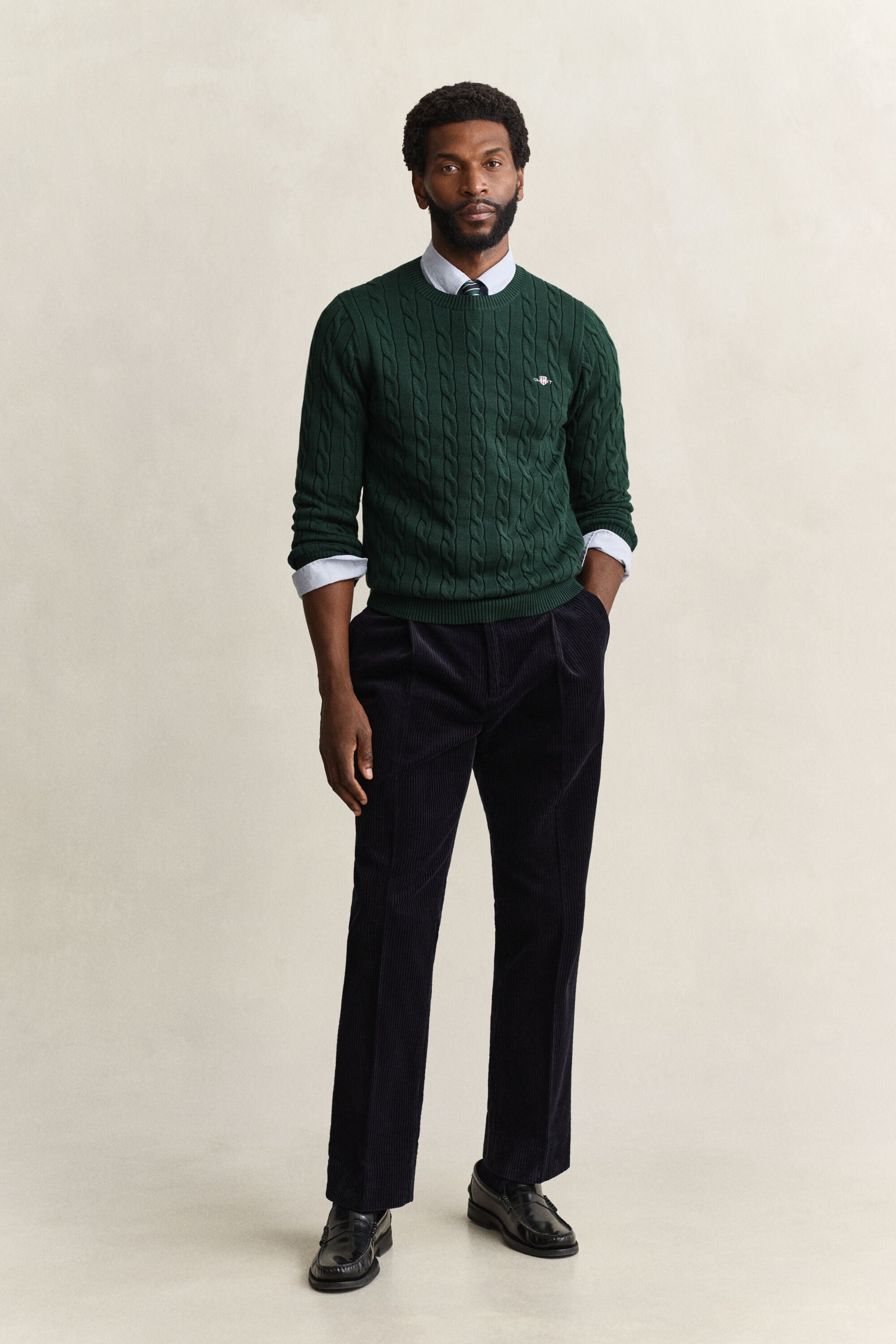 Camisola em malha entrançada Classic