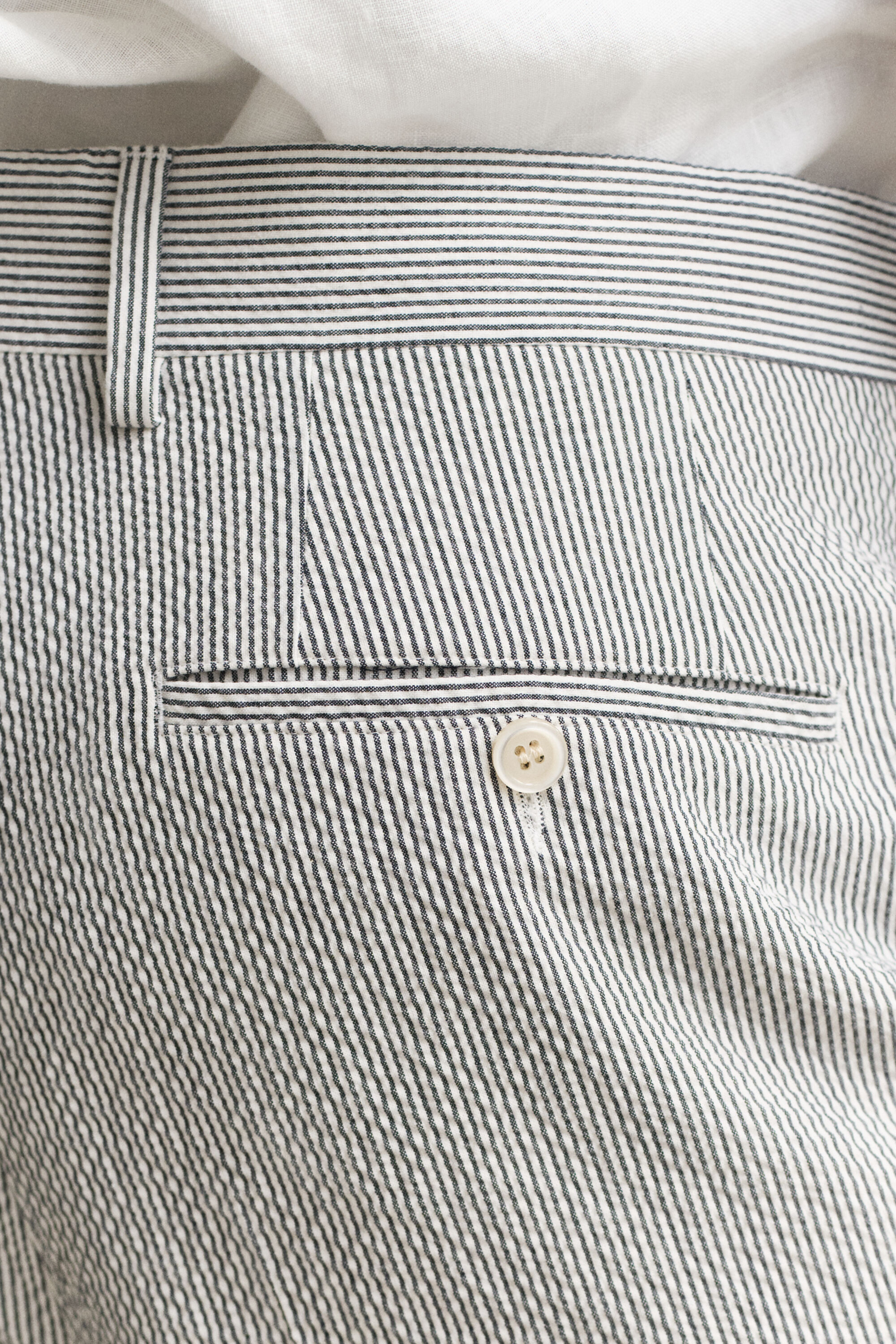 Calças de fato Seersucker