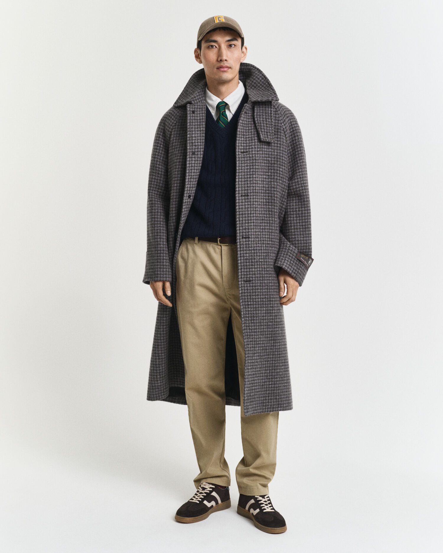 Colete em malha entrançada de lã