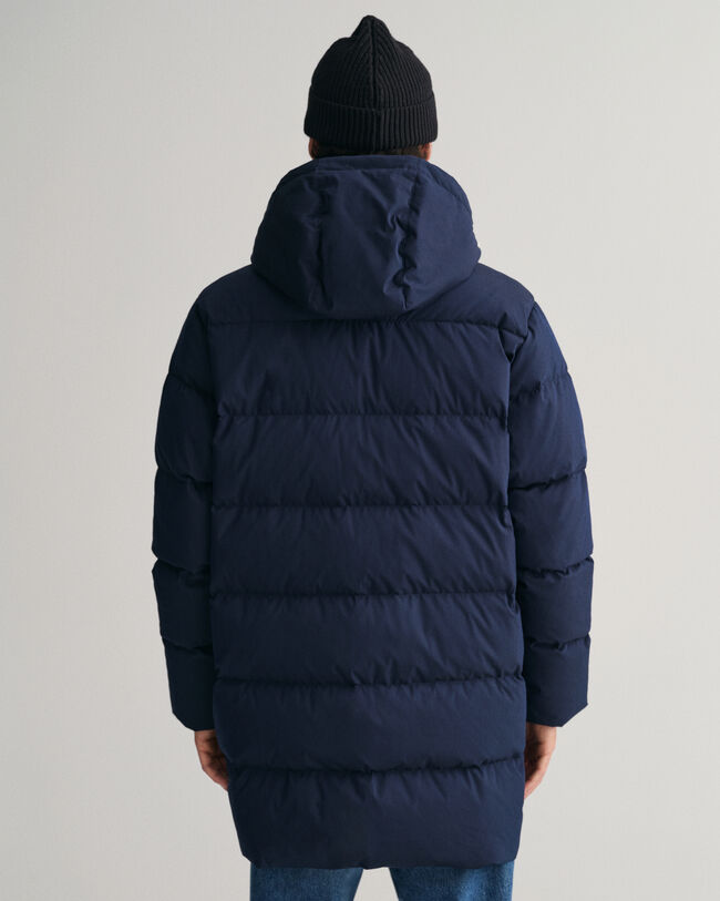Blusão de penas comprido Alta