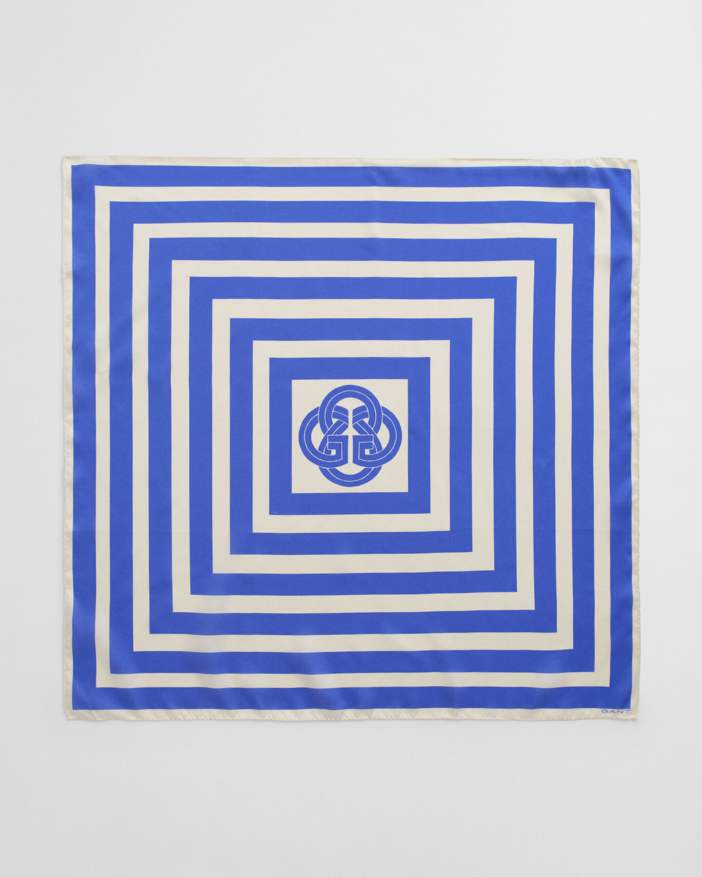 Lenço de seda com estampado às riscas