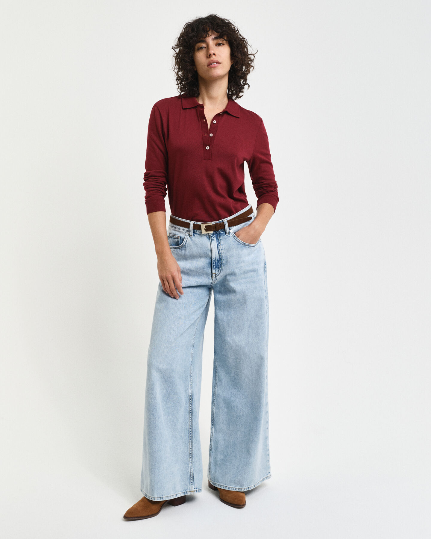 Polo de mangas compridas sem costuras