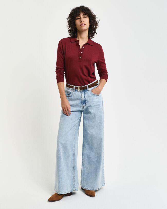 Polo de mangas compridas sem costuras