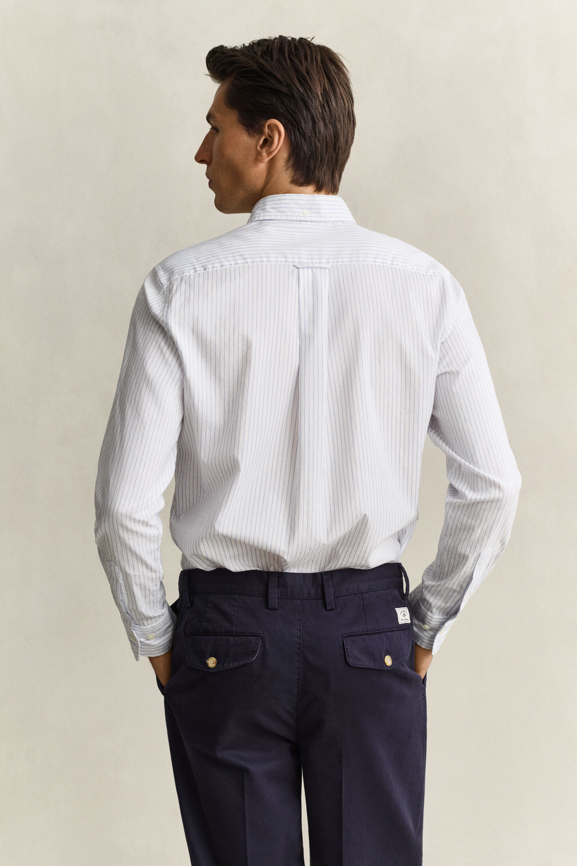 Camisa Oxford às riscas Gant x Yale