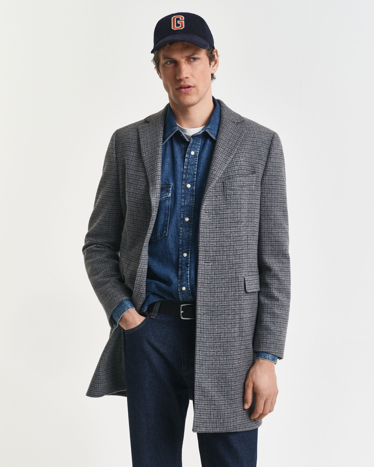 Sobretudo em lã com dois tons