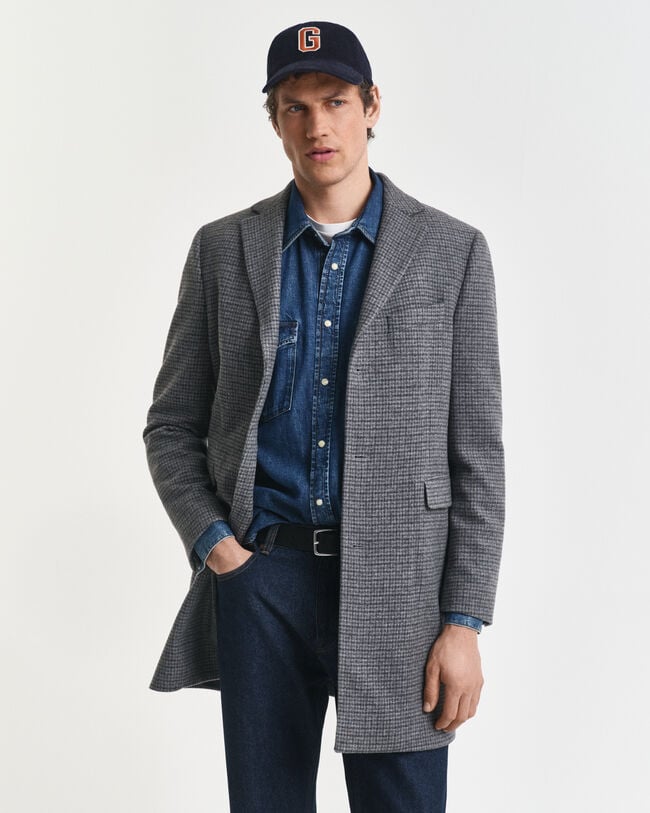 Sobretudo em lã com dois tons