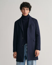 Sobretudo clássico formal em lã