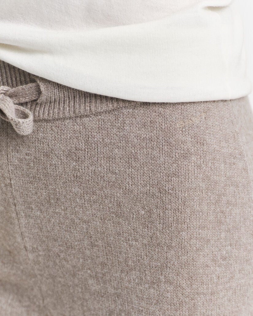 Calças em malha de lã