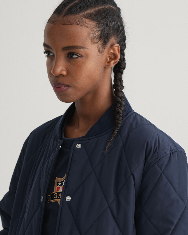 Casaco estilo treinador acolchoado