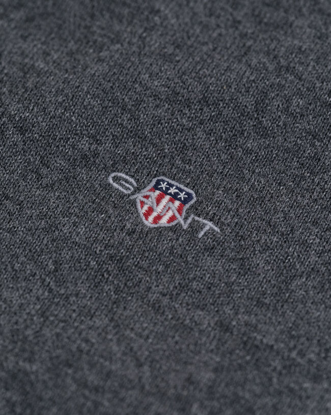 Camisola de gola alta em lã e algodão