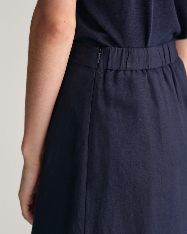 Saia m&eacute;dia em mistura de linho